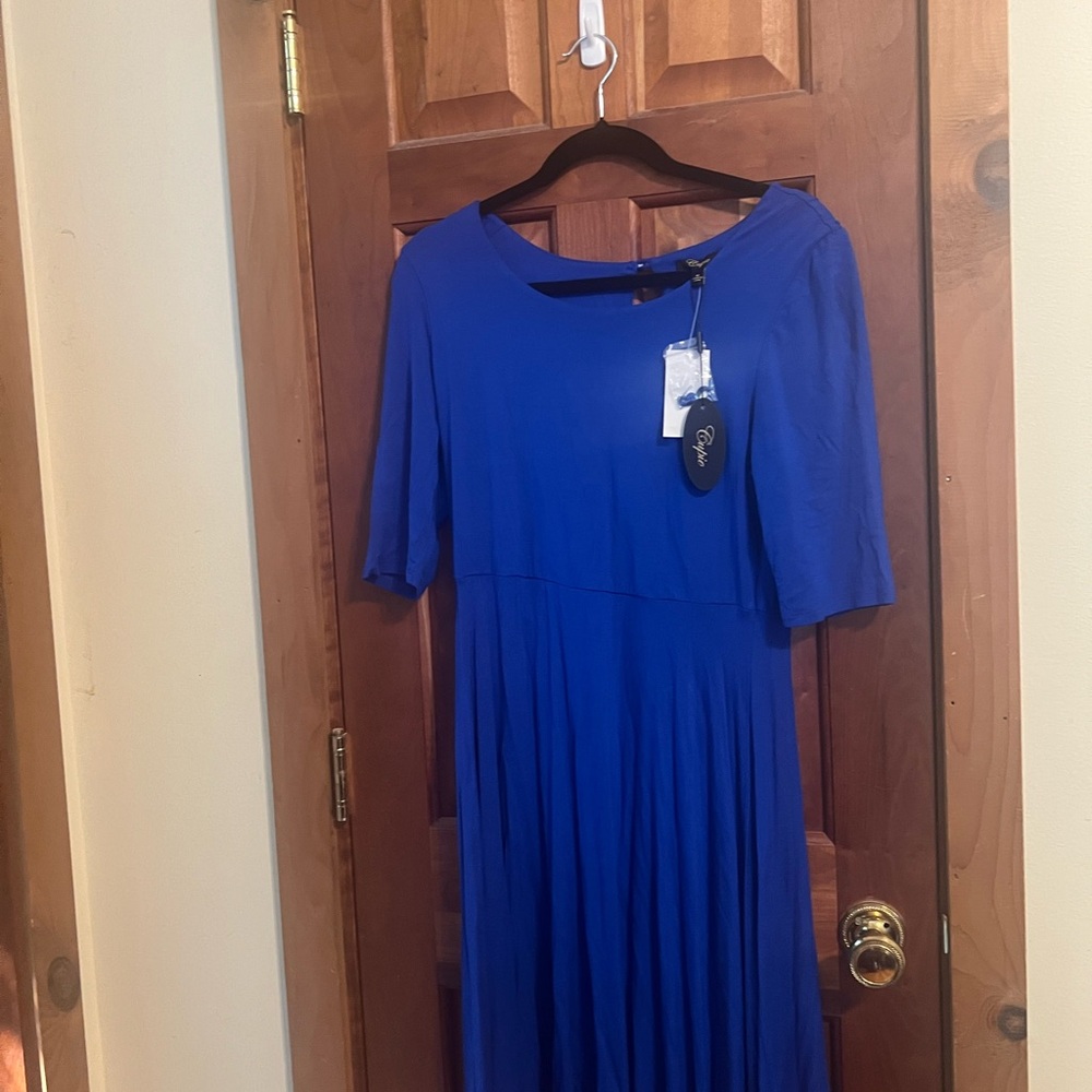 Ryu Royal Blue Long Sleeve Dress